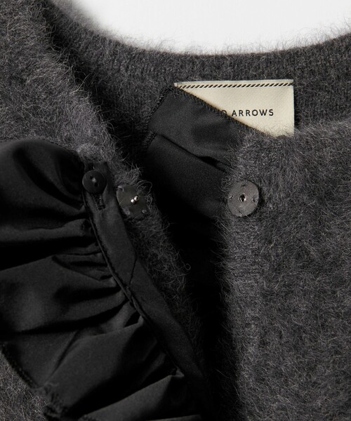 UNITED ARROWS（ユナイテッドアローズ）の「フォックスカシミヤ フリルコンビ ベスト（ベスト・レディース・ダークグレー/モカ/ネイビー・FREE）」の21枚目の写真