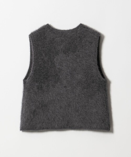 美品 UNITED ARROWS フォックス カシミヤ ベスト ネイビー UNITED ARROWS｜フォックスカシミヤ フリルコンビ ベスト