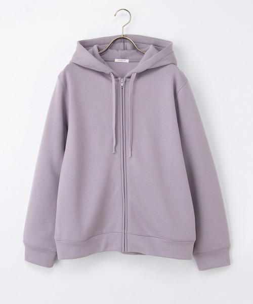 Honeys(ハニーズ)の「【ハニぽか】あったかきれいめジップ(パーカー・レディース・グレイッシュベージュ/ブラック/ラベンダー/スミクロ・S/M/LL/L)」の17枚目の写真