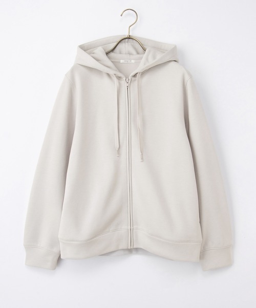 Honeys(ハニーズ)の「【ハニぽか】あったかきれいめジップ(パーカー・レディース・グレイッシュベージュ/ブラック/ラベンダー/スミクロ・S/M/LL/L)」の22枚目の写真