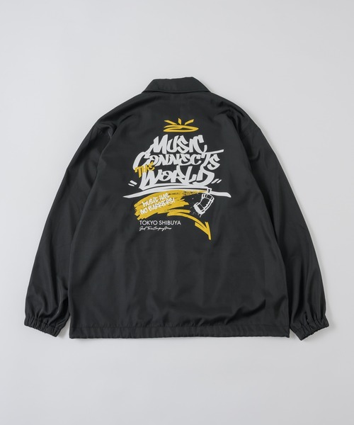 Good Time Apartment(グッドタイムアパートメント)の「【Good Time Apartment】【キッズサイズ有り】MUSIC CONNECTS COACH JACKET(ブルゾン・レディース・ブラック・S/M/L/150)」の9枚目の写真