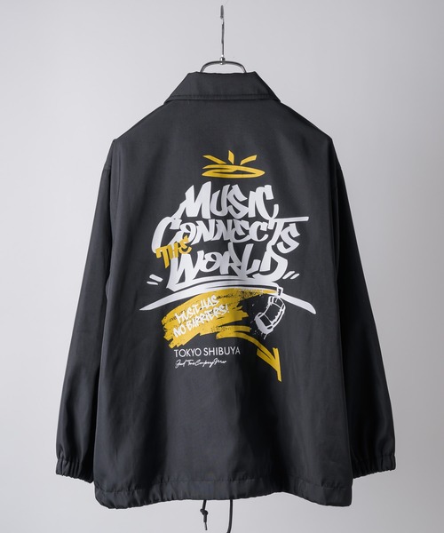 Good Time Apartment（グッドタイムアパートメント）の「【Good Time Apartment】【キッズサイズ有り】MUSIC CONNECTS COACH JACKET（ブルゾン・レディース・ブラック・S/M/L/150）」の13枚目の写真