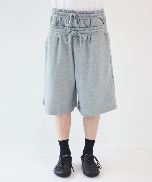 JOHN LAWRENCE SULLIVAN（ジョンローレンスサリバン）の「【JOHN LAWRENCE SULLIVAN】別注SWEAT TUCKED SHORTS（スウェットパンツ・メンズ・ブラック/グレー・S/M）」の8枚目の写真
