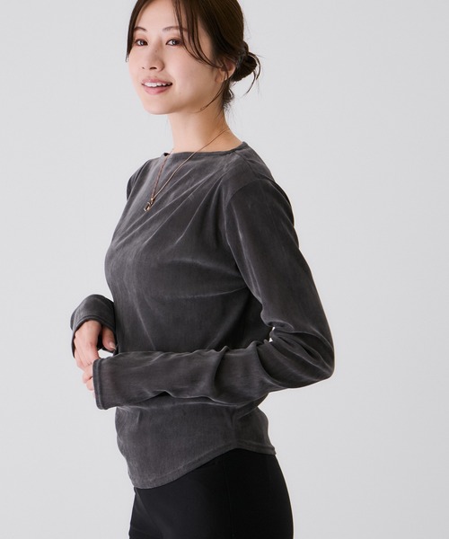 Jayro(ジャイロ)の「オフショルタックTシャツ(Tシャツ/カットソー・レディース・ブラック/チャコールグレー/ホワイト系その他・M)」の12枚目の写真
