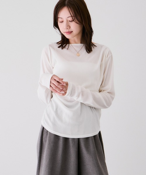 Jayro(ジャイロ)の「オフショルタックTシャツ(Tシャツ/カットソー・レディース・ブラック/チャコールグレー/ホワイト系その他・M)」の22枚目の写真