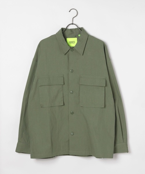 GEORGE'S(ジョージズ)の「ミリタリーシャツアウター(シャツ/ブラウス・メンズ・ブラック/カーキ・LARGE/MEDIUM)」の12枚目の写真