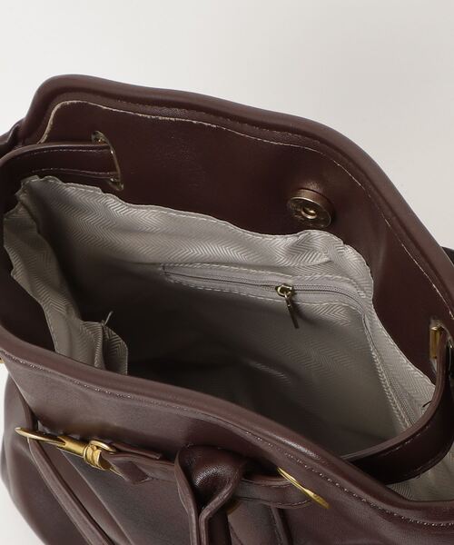 Shelly island（シェリーアイランド）の「金具付ハンドバッグ（ハンドバッグ・レディース・ブラウン/ブラック・FREE）」の7枚目の写真