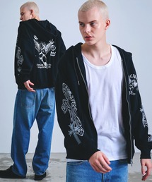 Revo.（レボ）の「エンジェル グラフィックプリント 裏起毛 スウェット ジップパーカー【UNISEX】（パーカー）」