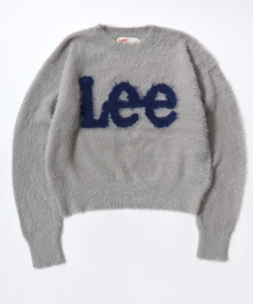 Lee（リー）の「Lee（リー）ブランドロゴジャガード シャギーニットセーター レディース（ニット/セーター・レディース・ブルー/グレー/オフホワイト/ブラック・L/M）」の4枚目の写真