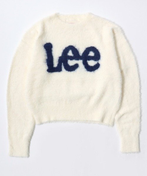 セール】Lee（リー）ブランドロゴジャガード シャギーニットセーター