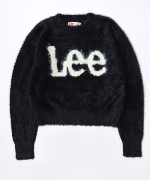 Lee（リー）の「Lee（リー）ブランドロゴジャガード シャギーニットセーター レディース（ニット/セーター・レディース・ブルー/グレー/オフホワイト/ブラック・L/M）」の3枚目の写真