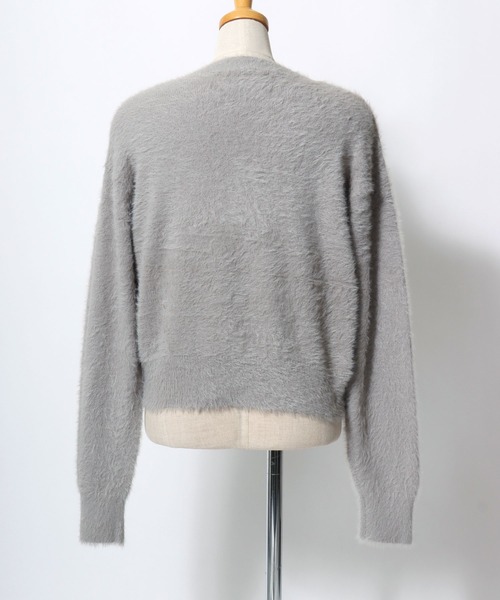 Lee（リー）の「Lee（リー）ブランドロゴジャガード シャギーニットセーター レディース（ニット/セーター・レディース・ブルー/グレー/オフホワイト/ブラック・L/M）」の9枚目の写真