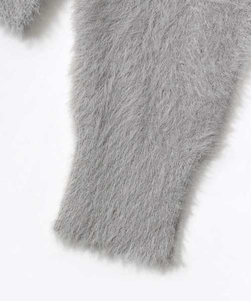 Lee（リー）の「Lee（リー）ブランドロゴジャガード シャギーニットセーター レディース（ニット/セーター・レディース・ブルー/グレー/オフホワイト/ブラック・L/M）」の12枚目の写真