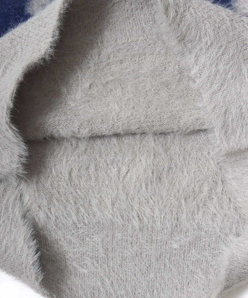 Lee（リー）の「Lee（リー）ブランドロゴジャガード シャギーニットセーター レディース（ニット/セーター・レディース・ブルー/グレー/オフホワイト/ブラック・L/M）」の13枚目の写真