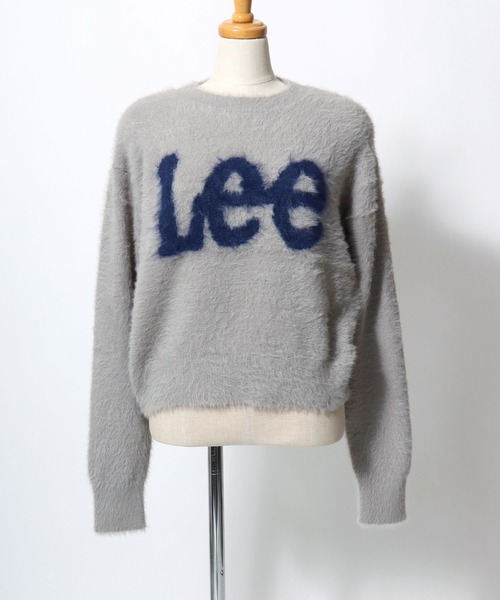 Lee（リー）の「Lee（リー）ブランドロゴジャガード シャギーニットセーター レディース（ニット/セーター・レディース・ブルー/グレー/オフホワイト/ブラック・L/M）」の7枚目の写真