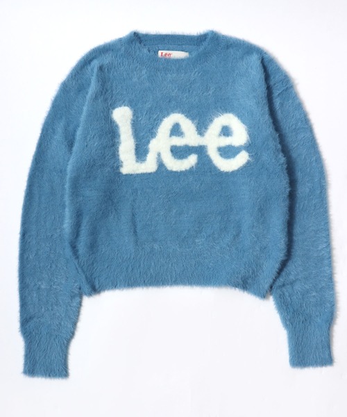 Lee（リー）の「Lee（リー）ブランドロゴジャガード シャギーニットセーター レディース（ニット/セーター・レディース・ブルー/グレー/オフホワイト/ブラック・L/M）」の14枚目の写真