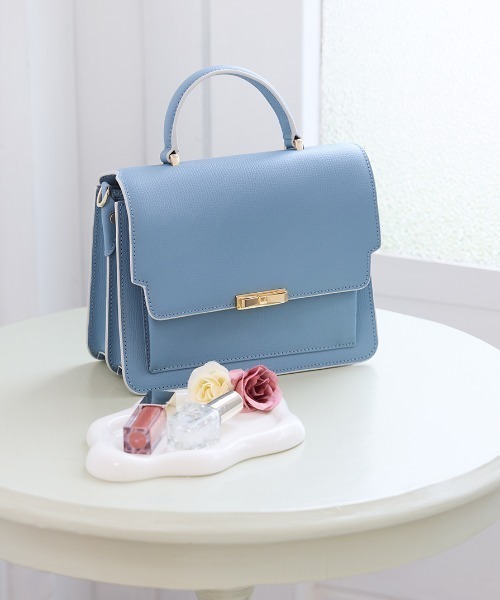 セール】リボンモチーフ金具スプリットレザーワンハンドルバッグ