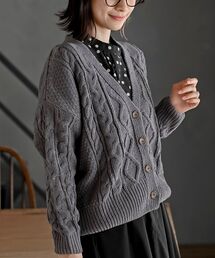 DOLCE & GABBANA グレー ケーブルニット カーディガン DOLCE & GABBANA グレー ケーブルニット カーディガン DOLCE