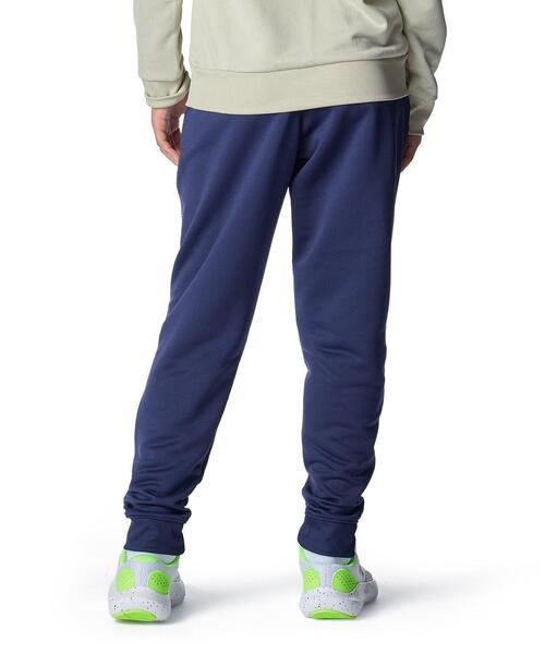 UNDER ARMOUR(アンダーアーマー)の「UAテックテリー ビッグロゴ ジョガーパンツ(トレーニング/キッズ)(その他パンツ・キッズ・ネイビー・150cm/160cm/130cm/140cm)」の2枚目の写真