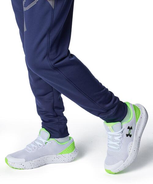 UNDER ARMOUR(アンダーアーマー)の「UAテックテリー ビッグロゴ ジョガーパンツ(トレーニング/キッズ)(その他パンツ・キッズ・ネイビー・150cm/160cm/130cm/140cm)」の4枚目の写真