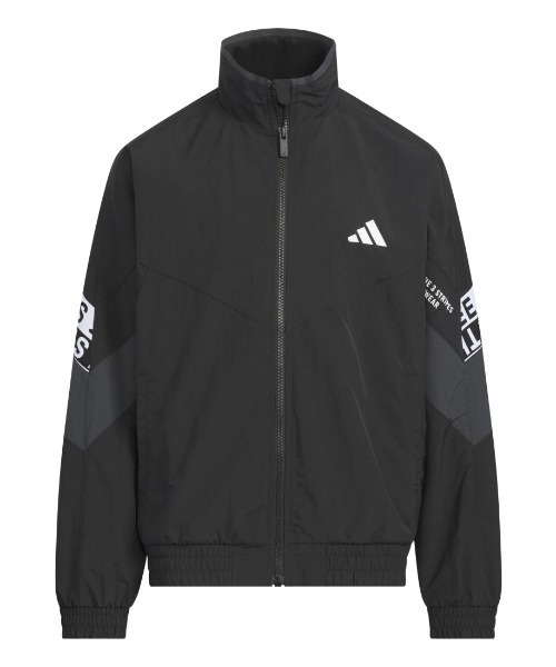 adidas（アディダス）の「アディダス adidas ワーディングパック ルーズフィット しわ加工 ナイロンジャケット（ナイロンジャケット・キッズ・ダークブルー/ブラック/グリーン・130cm/140cm/150cm/160cm）」の3枚目の写真