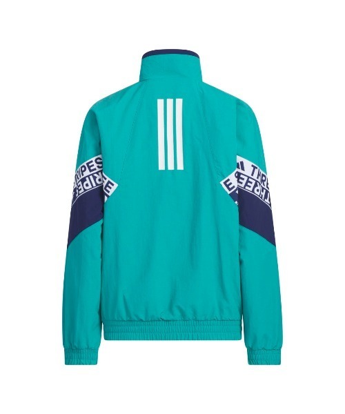 adidas（アディダス）の「アディダス adidas ワーディングパック ルーズフィット しわ加工 ナイロンジャケット（ナイロンジャケット・キッズ・ダークブルー/ブラック/グリーン・130cm/140cm/150cm/160cm）」の15枚目の写真