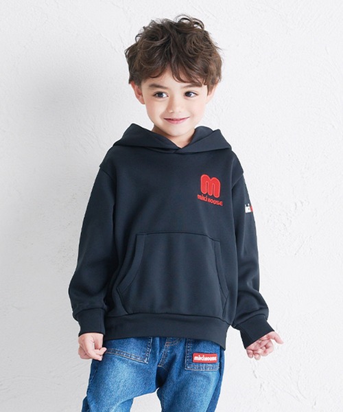 MIKI HOUSE（ミキハウス）の「【WEB限定】裏起毛ダンボールニットフーディー（パーカー・キッズ・ブラック/ブルー/ホワイト・80ｃｍ/90cm/100cm/110cm/120cm/130cm/140cm/150cm）」の2枚目の写真