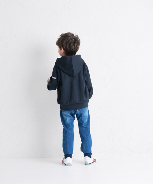 MIKI HOUSE（ミキハウス）の「【WEB限定】裏起毛ダンボールニットフーディー（パーカー・キッズ・ブラック/ブルー/ホワイト・80ｃｍ/90cm/100cm/110cm/120cm/130cm/140cm/150cm）」の8枚目の写真