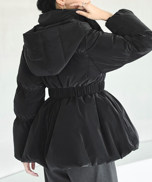 グロスタフタ×ダウン ｜ 洗える ｜ フーディー ダウンコート ( 共生地