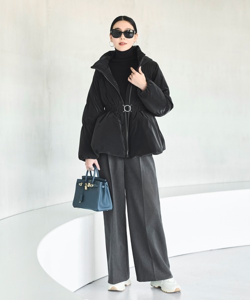 セール】グロスタフタ×ダウン ｜ 洗える ｜ フーディー ダウンコート