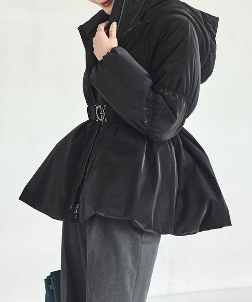 セール】グロスタフタ×ダウン ｜ 洗える ｜ フーディー ダウンコート