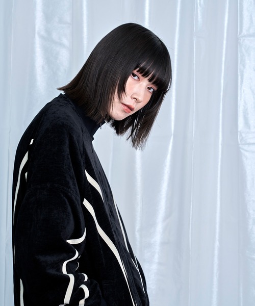 Nora Lily(ノラリリー)の「【Nora Lily】Curved Line Track Jacket(ジャージ・メンズ・ブラック/ブラウン/グレー・FREE)」の8枚目の写真