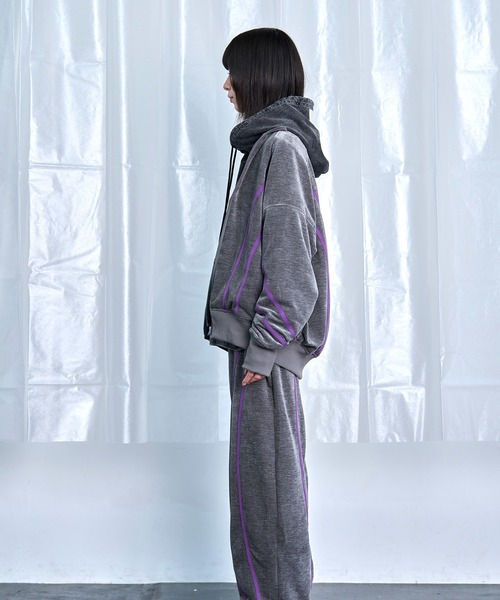 Nora Lily(ノラリリー)の「【Nora Lily】Curved Line Track Jacket(ジャージ・メンズ・ブラック/ブラウン/グレー・FREE)」の13枚目の写真