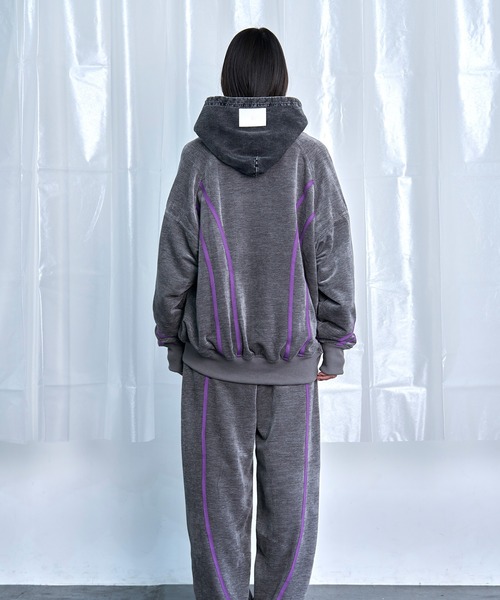Nora Lily(ノラリリー)の「【Nora Lily】Curved Line Track Jacket(ジャージ・メンズ・ブラック/ブラウン/グレー・FREE)」の14枚目の写真