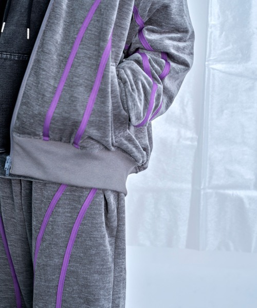 Nora Lily(ノラリリー)の「【Nora Lily】Curved Line Track Jacket(ジャージ・メンズ・ブラック/ブラウン/グレー・FREE)」の18枚目の写真