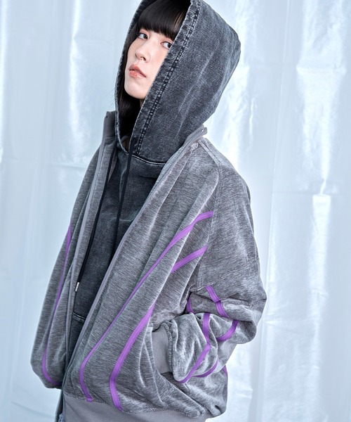 Nora Lily(ノラリリー)の「【Nora Lily】Curved Line Track Jacket(ジャージ・メンズ・ブラック/ブラウン/グレー・FREE)」の16枚目の写真