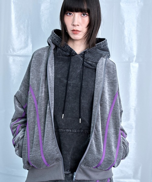 Nora Lily(ノラリリー)の「【Nora Lily】Curved Line Track Jacket(ジャージ・メンズ・ブラック/ブラウン/グレー・FREE)」の15枚目の写真