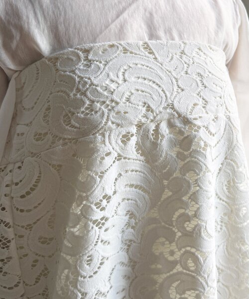 DouDou（ドゥドゥ）の「フロッキーレースビスチェ（その他トップス・レディース・オフホワイト/ブラック/カーキ・FREE）」の17枚目の写真