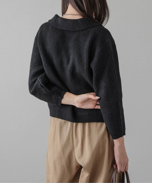AMELY(エミリー)の「リブニットショートカーディガン(カーディガン/ボレロ・レディース・ベージュ/ブラック/ブラウン・フリー)」の21枚目の写真