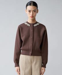 Tiara | ビジューネックカーディガン(カーディガン/ボレロ)