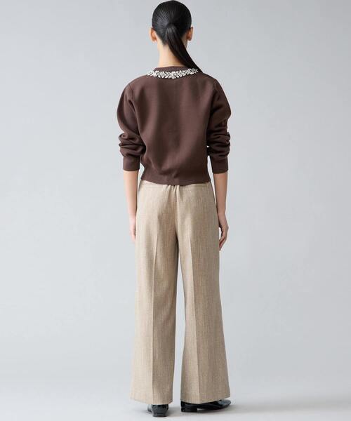 Tiara（ティアラ）の「ビジューネックカーディガン（カーディガン/ボレロ・レディース・ブラック/ブラウン・FREE）」の7枚目の写真