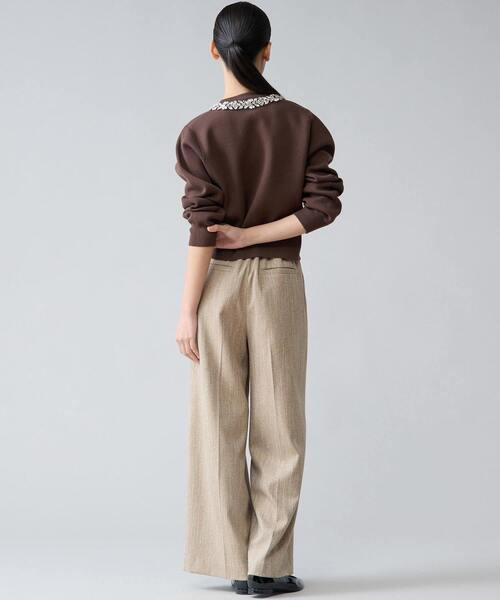 Tiara（ティアラ）の「ビジューネックカーディガン（カーディガン/ボレロ・レディース・ブラック/ブラウン・FREE）」の8枚目の写真