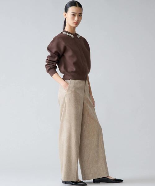 Tiara（ティアラ）の「ビジューネックカーディガン（カーディガン/ボレロ・レディース・ブラック/ブラウン・FREE）」の10枚目の写真