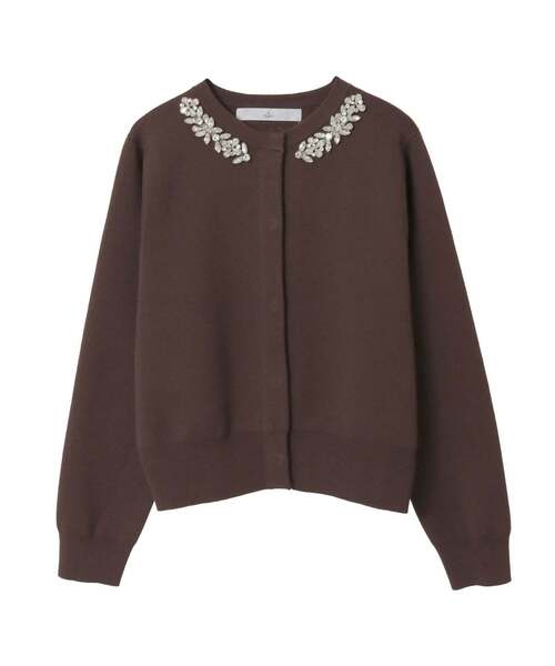 Tiara（ティアラ）の「ビジューネックカーディガン（カーディガン/ボレロ・レディース・ブラック/ブラウン・FREE）」の15枚目の写真