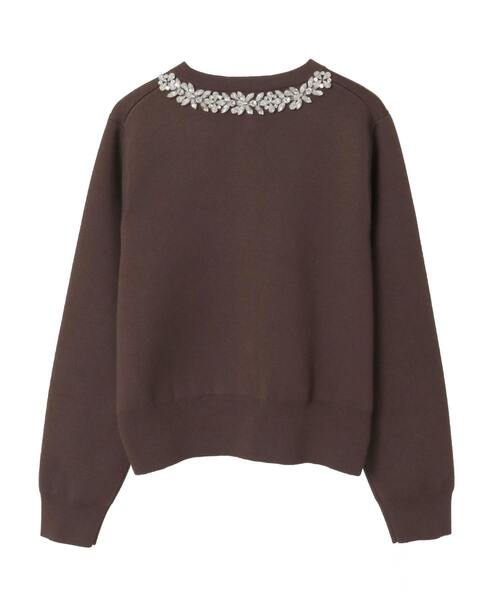 Tiara（ティアラ）の「ビジューネックカーディガン（カーディガン/ボレロ・レディース・ブラック/ブラウン・FREE）」の16枚目の写真