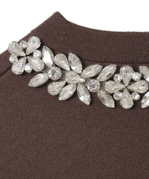 Tiara（ティアラ）の「ビジューネックカーディガン（カーディガン/ボレロ・レディース・ブラック/ブラウン・FREE）」の18枚目の写真