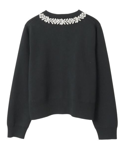 Tiara（ティアラ）の「ビジューネックカーディガン（カーディガン/ボレロ・レディース・ブラック/ブラウン・FREE）」の22枚目の写真