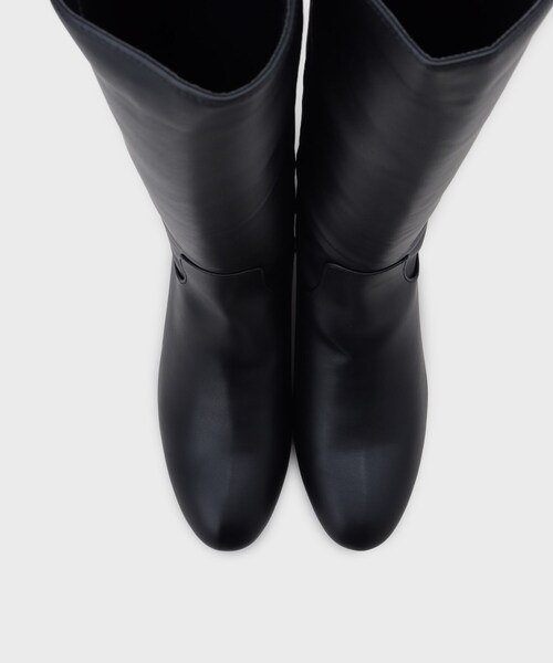 index（インデックス）の「フェイクレザーロングブーツ（ブーツ・レディース・ライトベージュ/ブラック・02/03）」の8枚目の写真