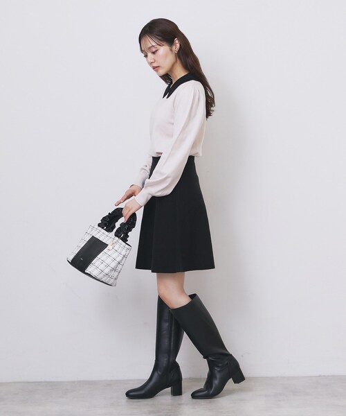 セール】フェイクレザーロングブーツ（ブーツ）｜index（インデックス