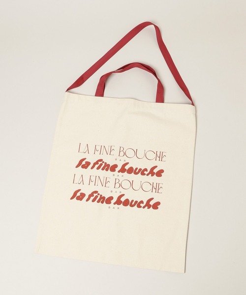 A part by（アパートバイ）の「【LA FINE BOUCHEコラボ】トートバッグ（トートバッグ・レディース・ネイビー/レッド・FREE）」の8枚目の写真